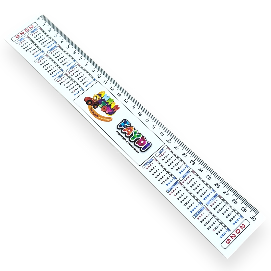 Regla con calendario