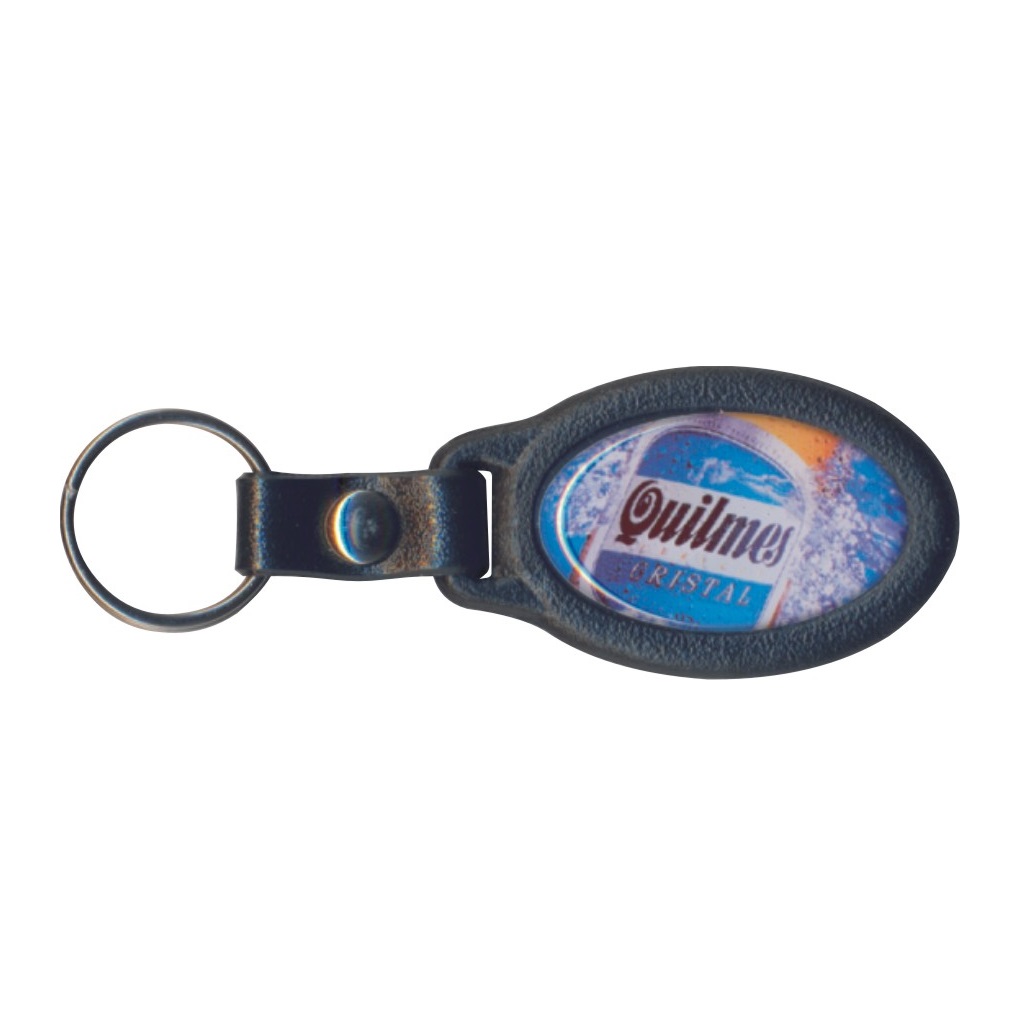 Llavero ovalado plastico con dome