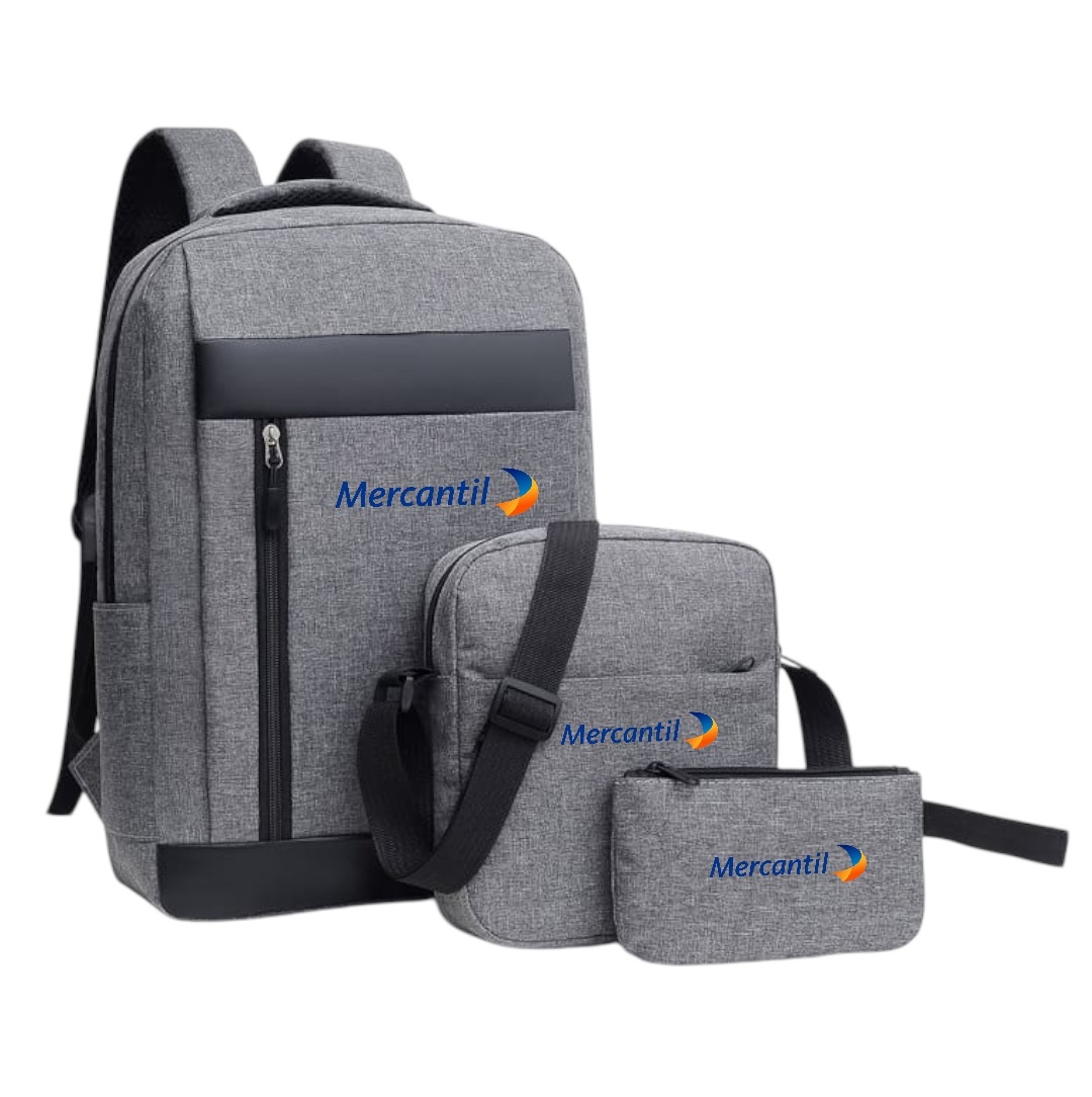Kit mochila bandolera y portadocumento